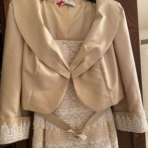 Sonia Peña cream colored special occasion dress